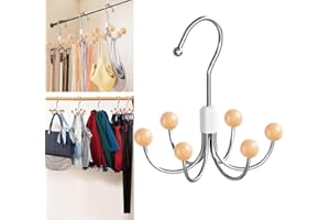 360°Swivel Closet Hangers, Multipurpose Space Saving Hangers for Closet, Purse Organizer, Hat Holder, Belt Organizer, Tie Rac