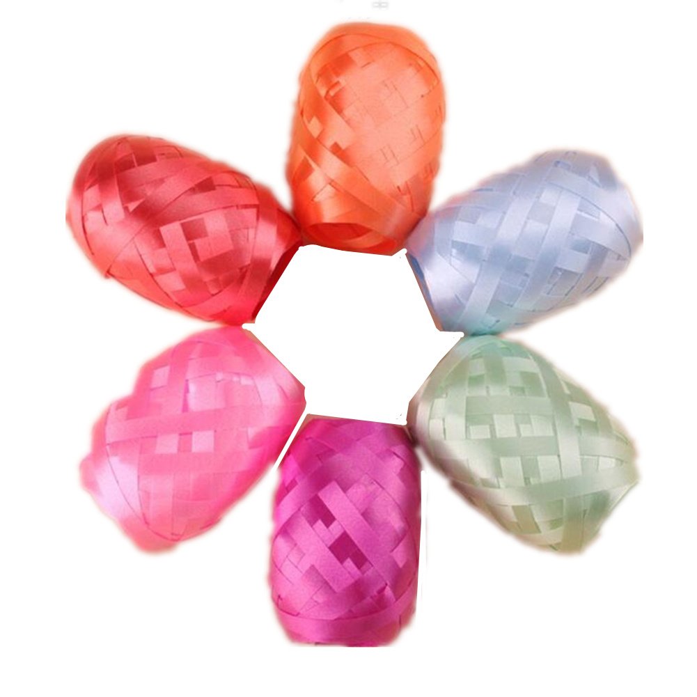 Ximkee Assorted Color 6 Rolls X 10m Curling Ribbon for Balloons Christmas Presents Bouquets Decoration