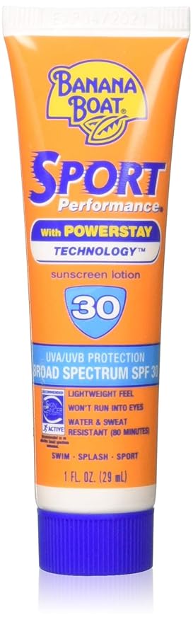 Banana Boat Sport Performance Sunscreen Lotion SPF 30: 1 OZ
