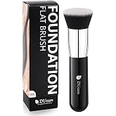DUcare Kabuki Foundation Brush for Liquid Makeup Flat Top Professional Stick Buffing Blending Mineral Powder Large Face Makeup Brush, Black