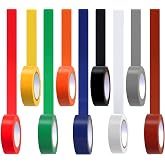 Romeda 9 Pack Coloured Electrical Tape, Electrical Tape Colours Water, Sun, and Oil Resistant, Suitable for Most Domestic, Commercial, and Industrial environments.
