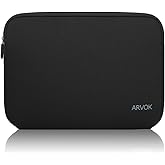 Arvok 17-17.3 Inch Laptop Sleeve Multi-Color & Size Choices Case/Water-Resistant Neoprene Notebook Computer Pocket Tablet Briefcase Carrying Bag/Pouch Skin Cover for HP/Dell/Lenovo/Asus/Acer, Black