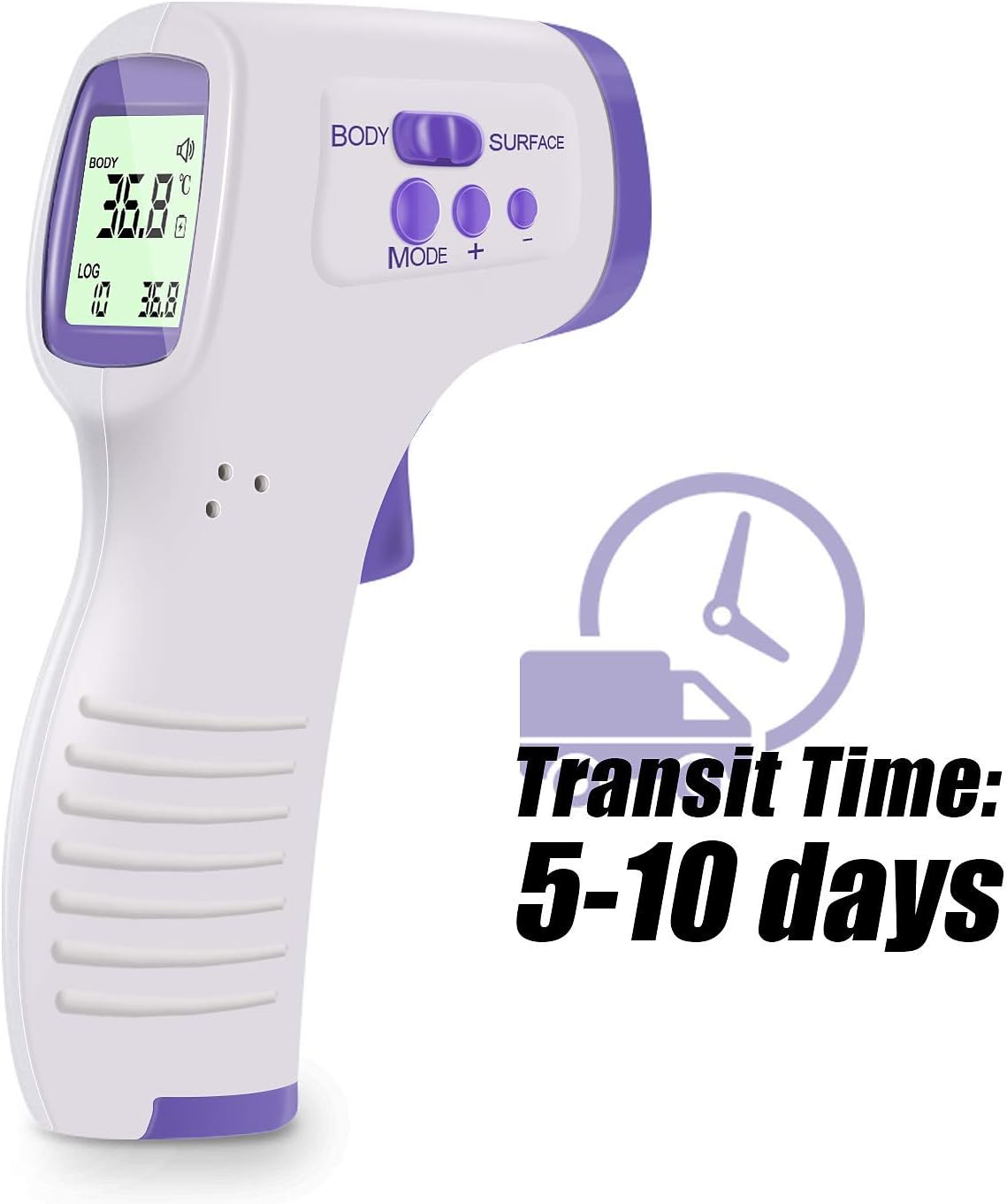 Non-Contact Infrared Forehead Digital Thermometer Gun with LED Display, Medical Infrared Thermometer, Forehead Thermometer for Adults and Kids- CE and FCC ROSH Approved(Transit time: 5-10 Days)