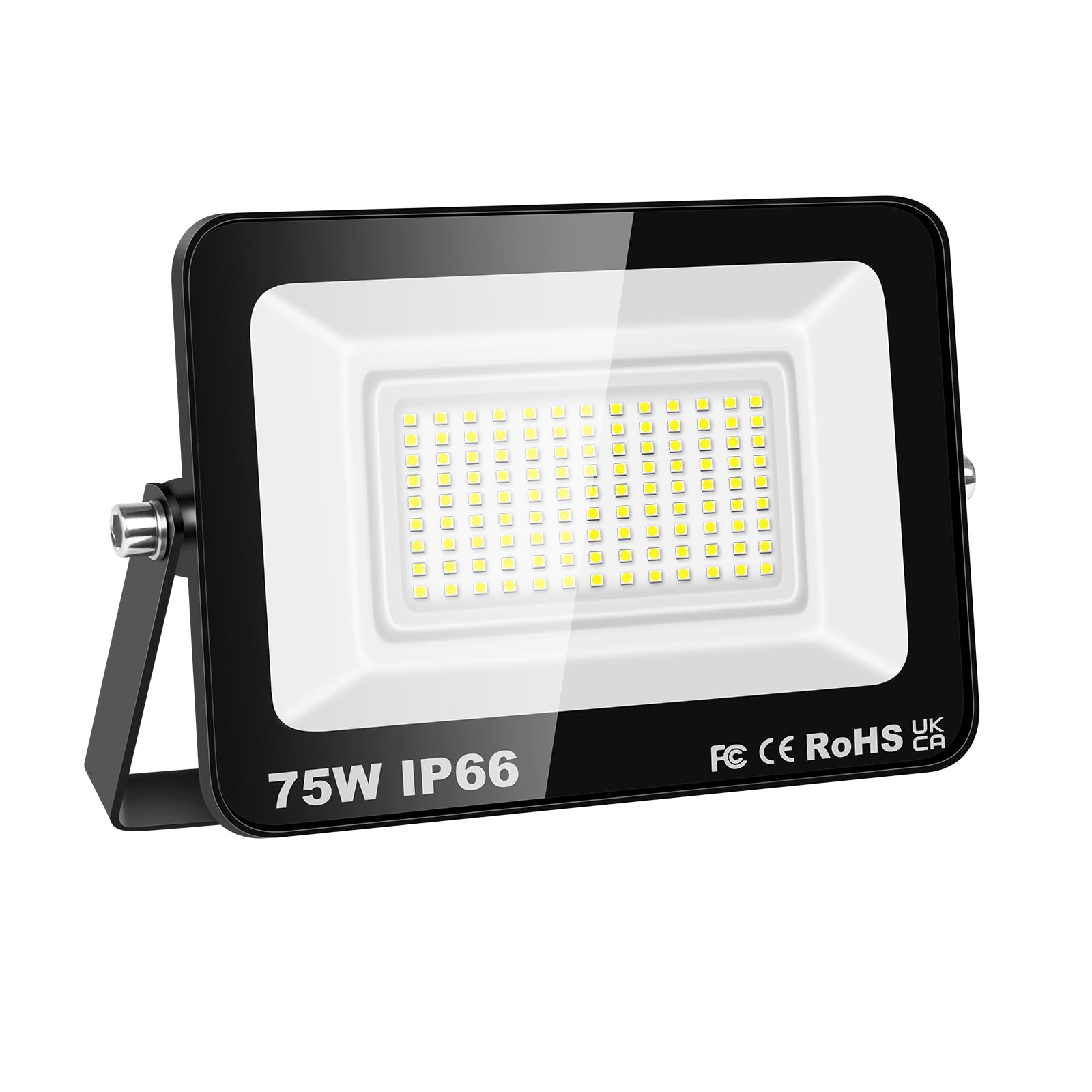 Willpower LED Security Lights Outdoor 75W 7500LM LED Floodlights IP66 Waterproof Daylight White 6500K 80V-260V Wall Light for Garden Backyard Garage Back Door Yard Lawn Court Patio
