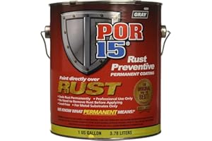 POR-15 Rust Preventive Coating, Stop Rust and Corrosion Permanently, Anti-rust, Non-porous Protective Barrier, 128 Fluid Ounces, Gray