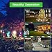 Tvird Outdoor Solar Garden Stake Lights,Solar Garden Lily Lights,2 Sets Solar Flowers with 8 Flowers,Multi-Colors Changing LED Decorative Lights Suit for Garden,Patio, Backyard(Purple and Blue)
