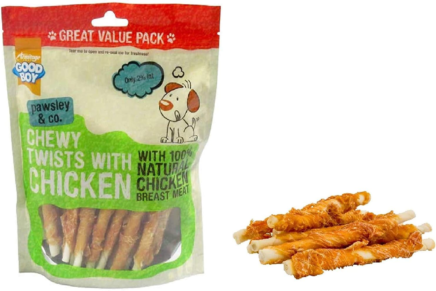good boy chewy twists with chicken