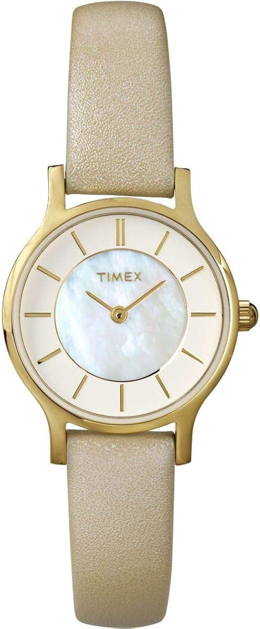 timex mother of pearl ladies watch