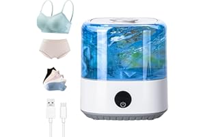 XAMATTS Portable Mini Washing Machine, 3L Washing Machine Cleaning for Underwear, Rechargeable Cordless Compact Washer for Singles, Apartments RV, USB Charging Compact Underwear Laundry Washer
