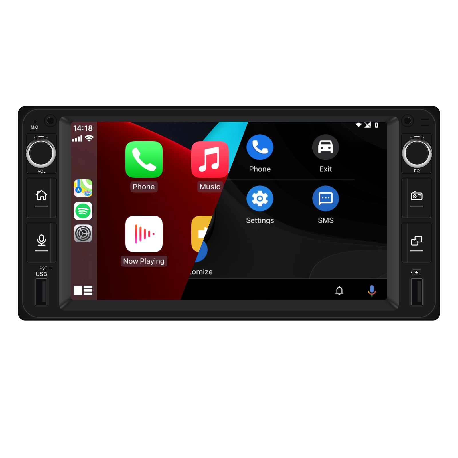 Photo 1 of Car Radio Stereo Player MP5 for Toyota 4Runner 03-09 Tundra 00-06 Built in Carplay& Android Auto BT Voice Control Multimedia for VIOS Crown Camry Corolla RAV4 Sequoia 01-07(3.93in x 7.87in)