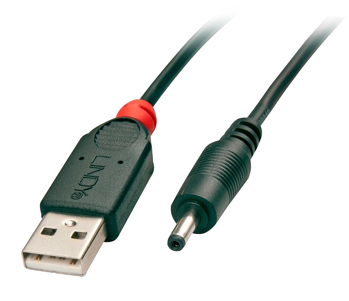 LINDY 1.5m USB to 1.35mm Inner / 3.5mm Outer DC Cable