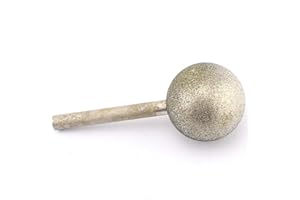 ILOVETOOL 35 mm Dia Spherical Head Diamond Grinding Bit Coated Mounted Points Round Ball Burs Grit 80 Shank 6mm Coarse Tools for Stone