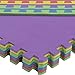 ottomanson Multipurpose Interlocking Multicolor EVA Foam Tiles-Anti-Fatigue Mat-24 Ft. Puzzle Mat, 24 Sq. Feet, Multi