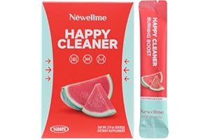 MONTUE Newellme Happy Cleaner-Watermelon Berry Powder Probiotics,Prebiotic & Probiotic Powder, Organic Fiber, Sugar Free, Herbs for Bloat, Gut Health, Digestive Health for Men Women (14days, Watermelon)