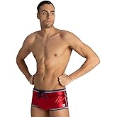ARENA Men's Reversible Drag Suit Swim Short Square Leg Swimsuit Resistance Pool Training Aid for Swimmers, Navy/Red, Size 28