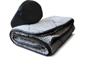 Camping Blanket Waterproof & Windproof 200x140cm – Thermal Emergency Blanket, Machine Washable, for Car, Travel, Survival Gea