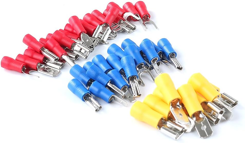 280Pcs SAMOFU Electrical Wire Connectors Kit | Suitable for Marine, Home, Speakers, Various Crimp Terminal Shovel Shapes Butt Connector Kit: Car Electronics