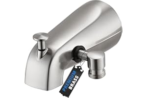 PROOX All Metal Tub Spout with Diverter Brushed Nickel, Diverter Tub Spout for Hand Shower