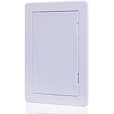 Suteck Plumbing Access Panel for Drywall Ceiling 4 x 6 Inch Reinforced Plastic Wall Access Doors Removable Hinged White