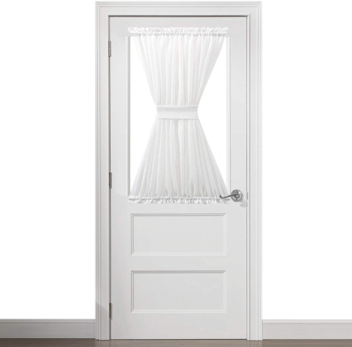 Amazon Com Zceconce Off White Linen Semi Sheer Modern French Door