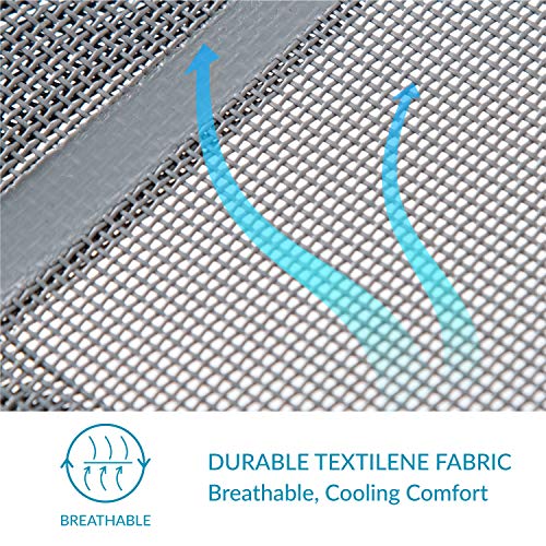 Petsure Elevated Dog Bed - Medium Raised Dog Cot for Medium Dogs & Cats - Portable Indoor & Outdoor Pet Bed for Camping or Beach - Cooling Summer Frame with Breathable Mesh - Grey - Thumbnail 3