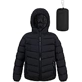 Lovekider 4-12 Years Girls Winter Coats Packable Lightweight Hooded Puffer Jackets with Zipper Pocket