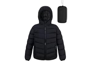 Lovekider 4-12 Years Girls Winter Coats Packable Lightweight Hooded Puffer Jackets with Zipper Pocket