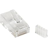 StarTech.com Cat 6 RJ45 Modular Plug for Solid Wire - 50 Pack (CRJ45C6SOL50),Clear