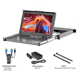 Rack Mount KVM w/15.6'' LCD Monitor, Arvitek 8 Port