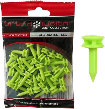 Graduated Tees Golf Lime Green 1 inch 35 Pack Plastic Tees The Golfers Club