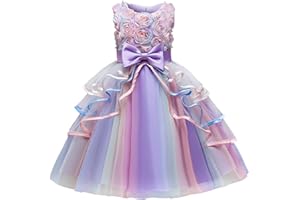 NNJXD Flower Girl Dress Kids Ruffles Lace Party Wedding Dresses