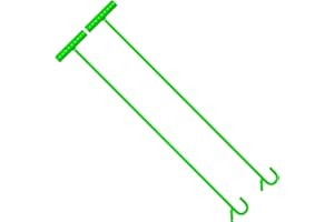 AUTOSwpozo 5th Wheel Pin Puller, 2 Pack 32" Solid Steel Chrome Plated 5th Wheel Puller Hook, Heavy Duty 5th Wheel Puller w/Hook (Green)