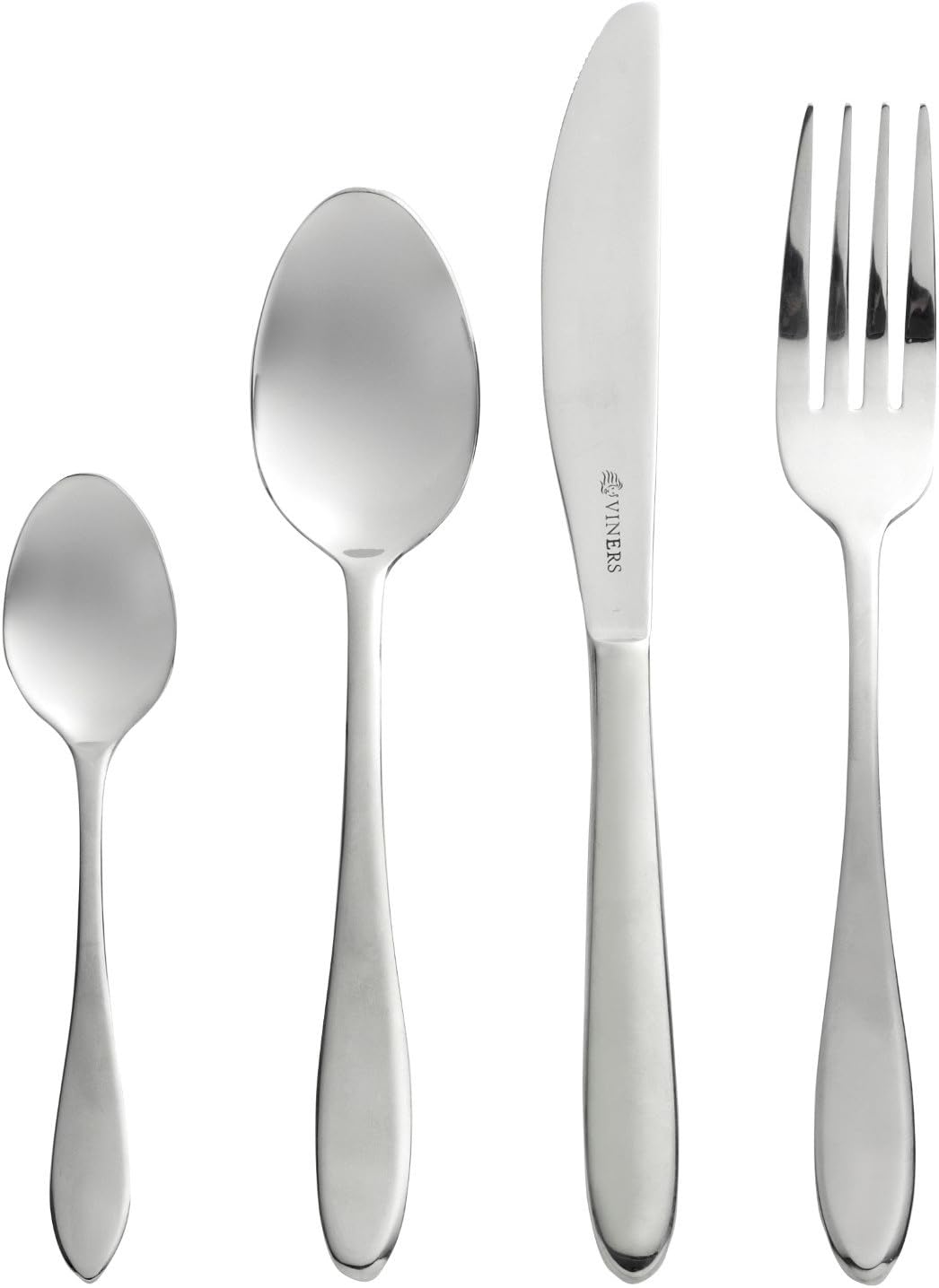 Viners Tabac 16 Piece 18/0 Stainless Steel Cutlery Set including Gift Box, Silver, 16 Piece Set