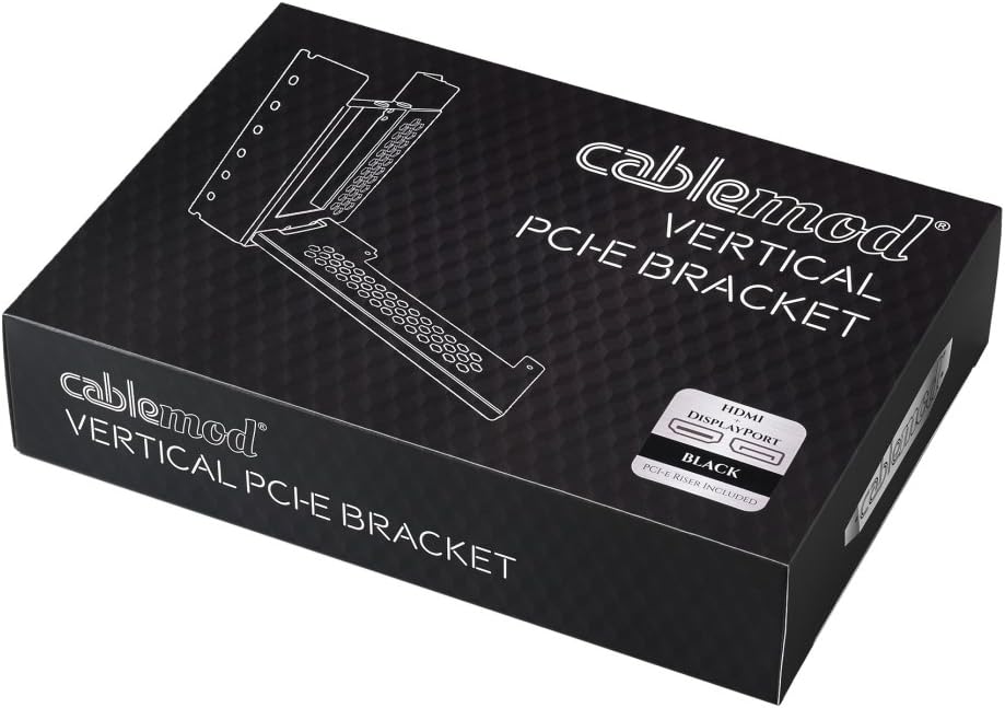 CableMod CM-VPB-HDK-R Vertical Graphics Card Holder with PCIe x16 Riser Cable 1 x DisplayPort 1 x HDMI - Image 4
