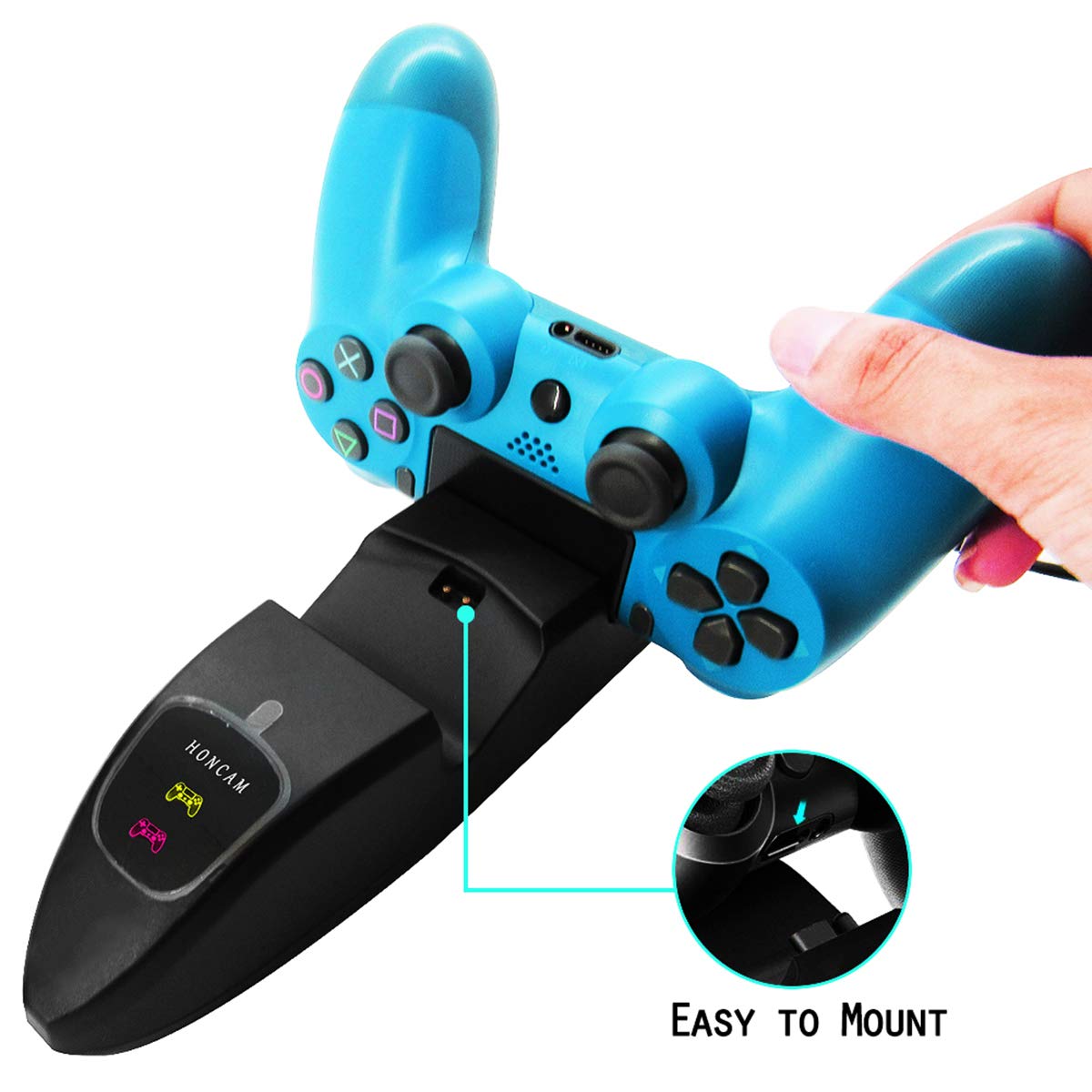 PS4 Controller Charger, Dual USB 1000mA Quick-Charging Station / 2 Charging Dock Stand Station with LED Indicator for Sony Playstation 4 / PS4 / PS4 Pro / PS4 Slim