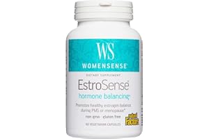 WomenSense EstroSense by Natural Factors, Natural Supplement to Support Estrogen and Hormone Balance During PMS or Menopause, Vegan, Non-GMO, 120 Capsules