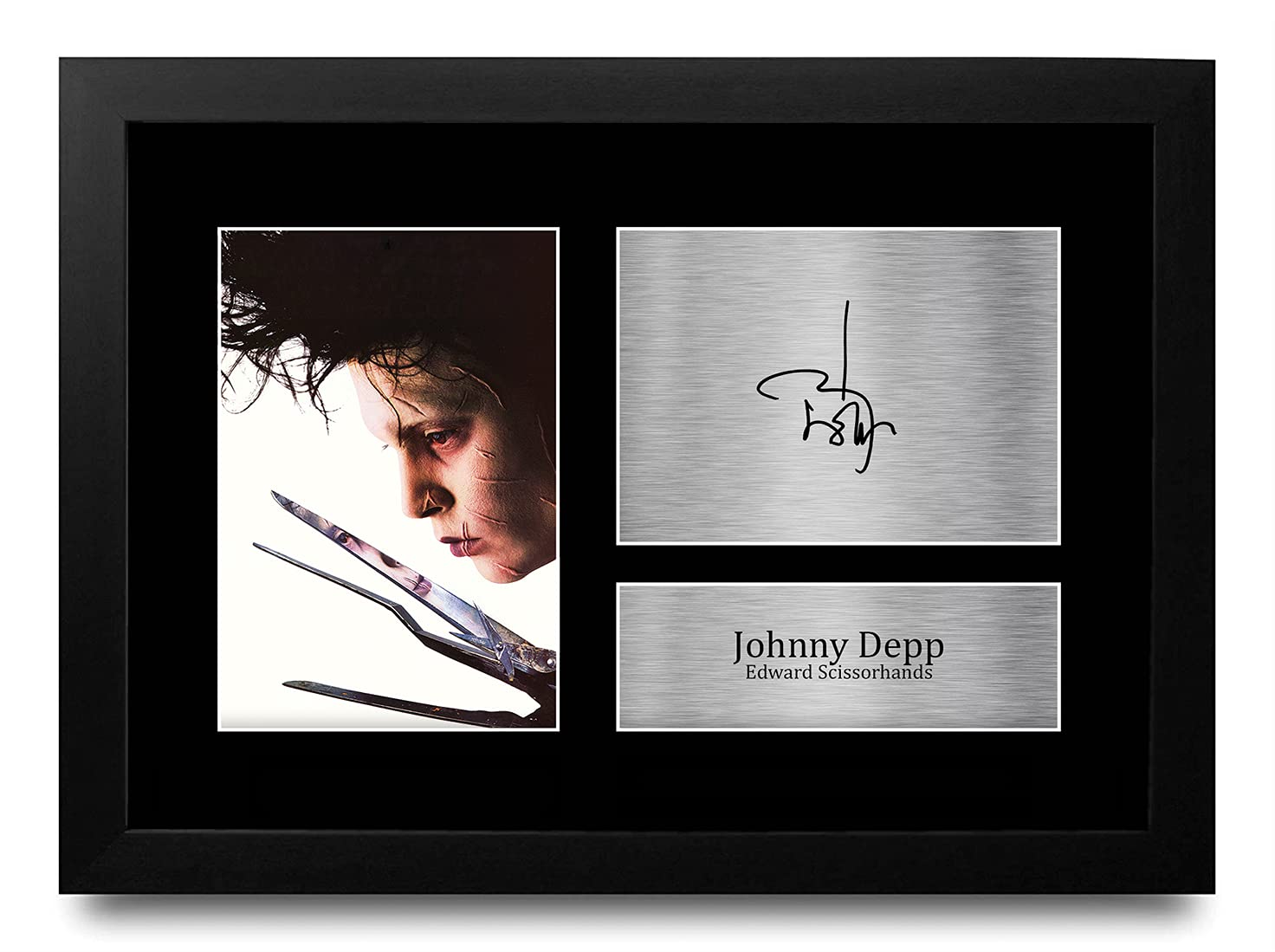HWC Trading FR A4 Johnny Depp Edward Scissorhands Gifts Printed Signed Autograph Picture for Movie Memorabilia Fans - A4 Framed — image 1