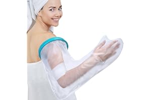 DUMSAMKER Full Arm Cast Cover for Shower Adult, 100% Waterproof Cast Shower Cover Arm, Soft Comfortable Cast Bag Cast Protector, Watertight Seal to Keep Wounds Bandage Dry, Reusable