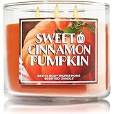 Bath and Body Works Thankful Candle Sweet Cinnamon Pumpkin 3 Wick 14.5 oz