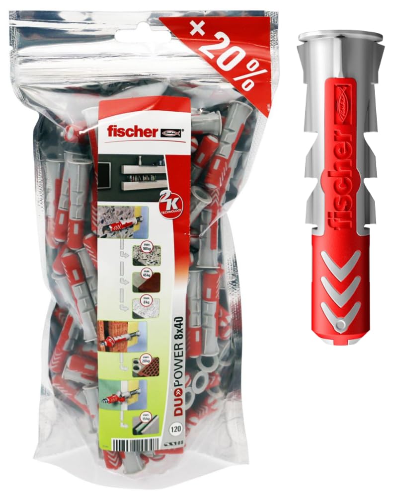 fischer 535980 DuoPower Big Pack - 8 x 40mm (Pack of 120)