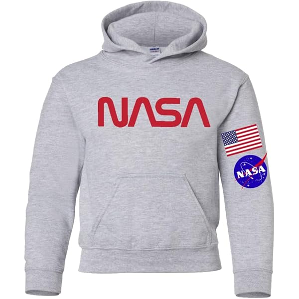 Sweat à Capuche Unisexe NASA Hip Hop Décontracté Streetwear Pull à