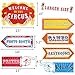 Circus Carnival Birthday Party Directional Signs, Large Size 15