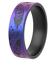 ThunderFit Silicone Wedding Ring Unisex, Laser