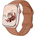 Patenting Sport Band Compatible with Apple Watch Bands for Women Men 38mm/40mm/41mm/42mm(Series 10), Soft Silicone Waterproof Band for iWatch Apple Watch Series 10 9 Ultra 8 7 6 5 4 3 2 1 SE