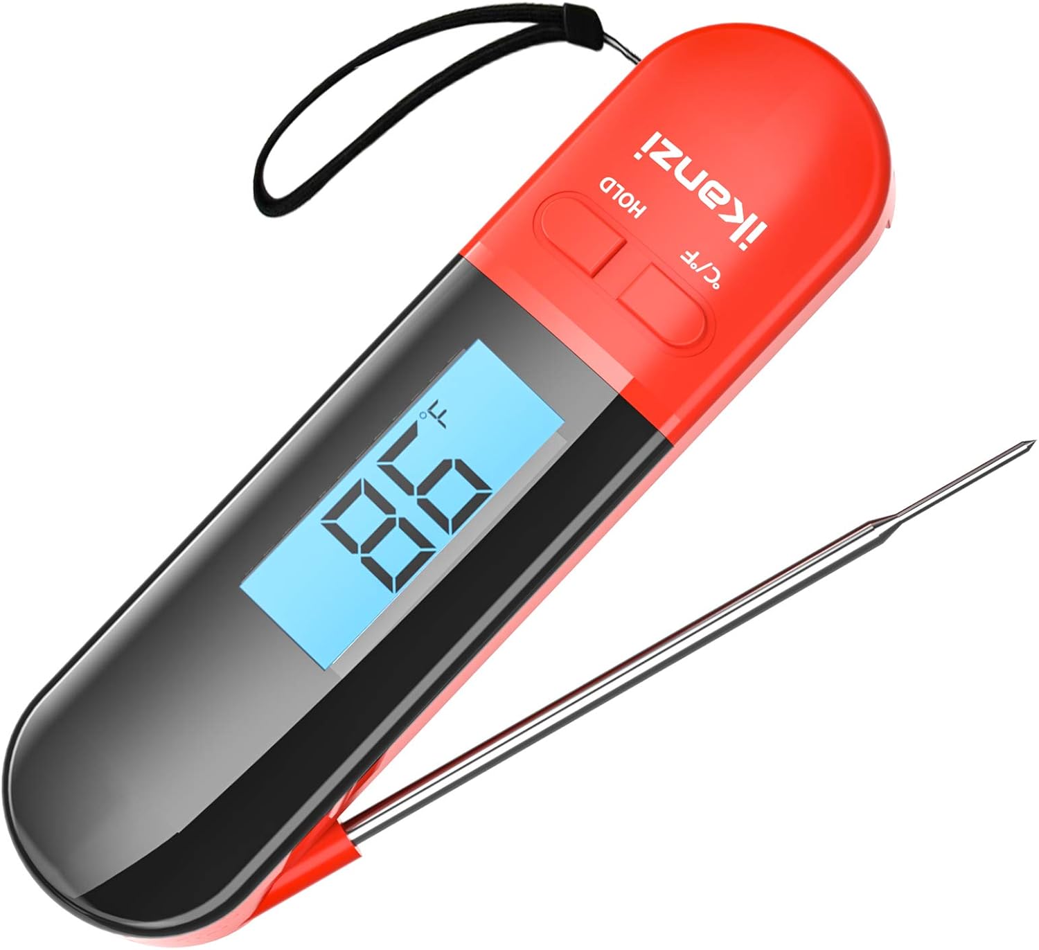 Meat Thermometer Food Thermometer Cooking Thermometer- Digital Instant Read Thermometer for Grilling/BBQ/Baking/Candy/Liquids/Oil Kitchen with Backlight LCD: Kitchen & Dining