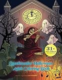 Spooktacular Halloween Adult Coloring Book: Autumn Halloween Fantasy Art with Witches, Cats, Vampires,  Zombies, Skulls, Shakespeare and More