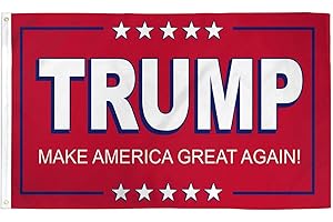 AZ FLAG - Donald Trump Red Flag - 3x5 Ft - 100D Polyester Us President Banner with Two Metal Grommets - Fade Resistant - Vivid Colors - 3' x 5' Feet - 150x90 Cm