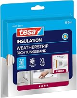 tesa Weatherstrip Rubber XL Self-Adhesive Seal White 6m x 9mm x 7mm view 1