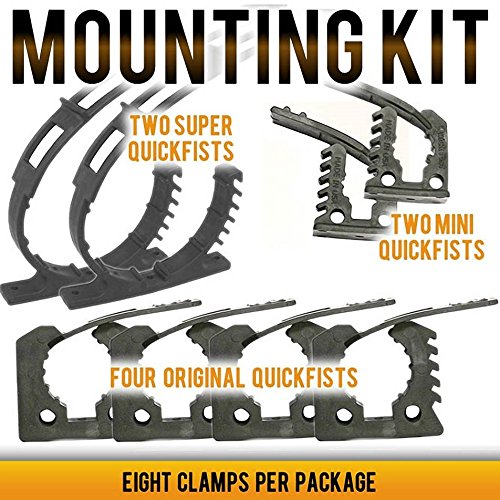 Kit de montaje de abrazadera Quick Fist-90010 (contiene 8 piezas), negro Kit de montaje de abrazadera Quick Fist-90010 (contiene 8 piezas), negro