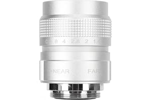 25mm F1.4 CCTV Lens for C Mount Camera, Aperture and Focusing Manual Adjustment, 19.6 Viewing Angle, C Mount Camera Film Lens